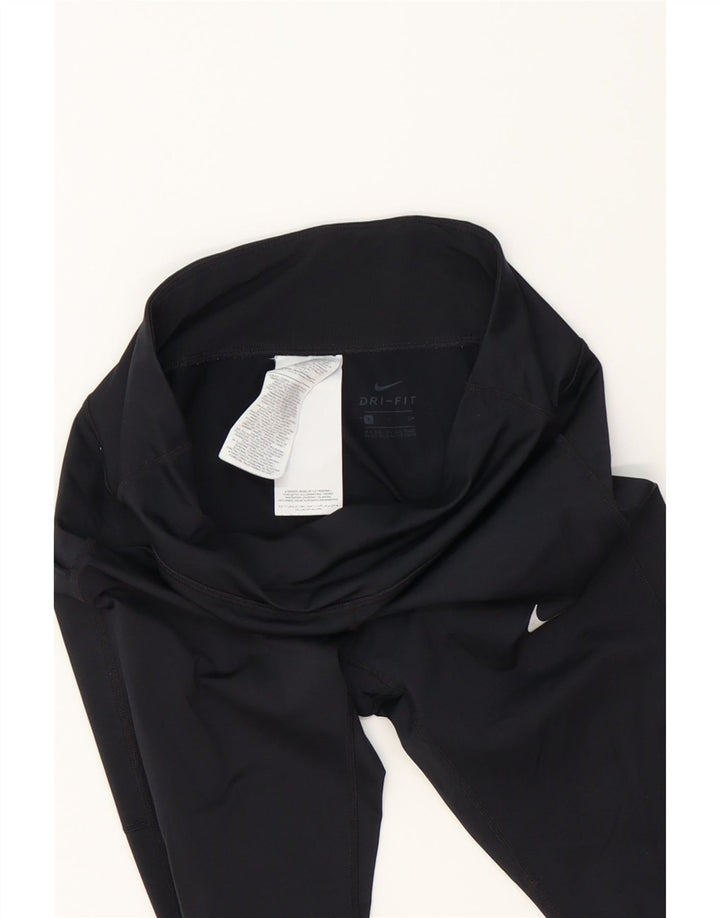 NIKE Womens Dri Fit Leggings UK 10 Small  Black Polyester Vintage Nike and Second-Hand Nike from Messina Hembry 
