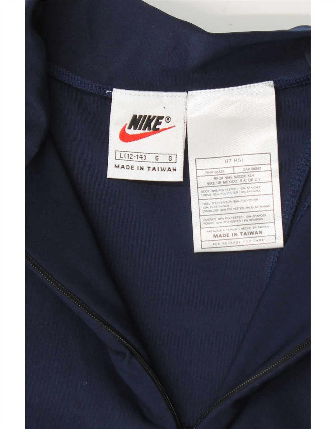 Nike Mädchen-Pullover-Trainingsoberteil mit Reißverschluss, 12–13 Jahre, Größe L, Marineblau