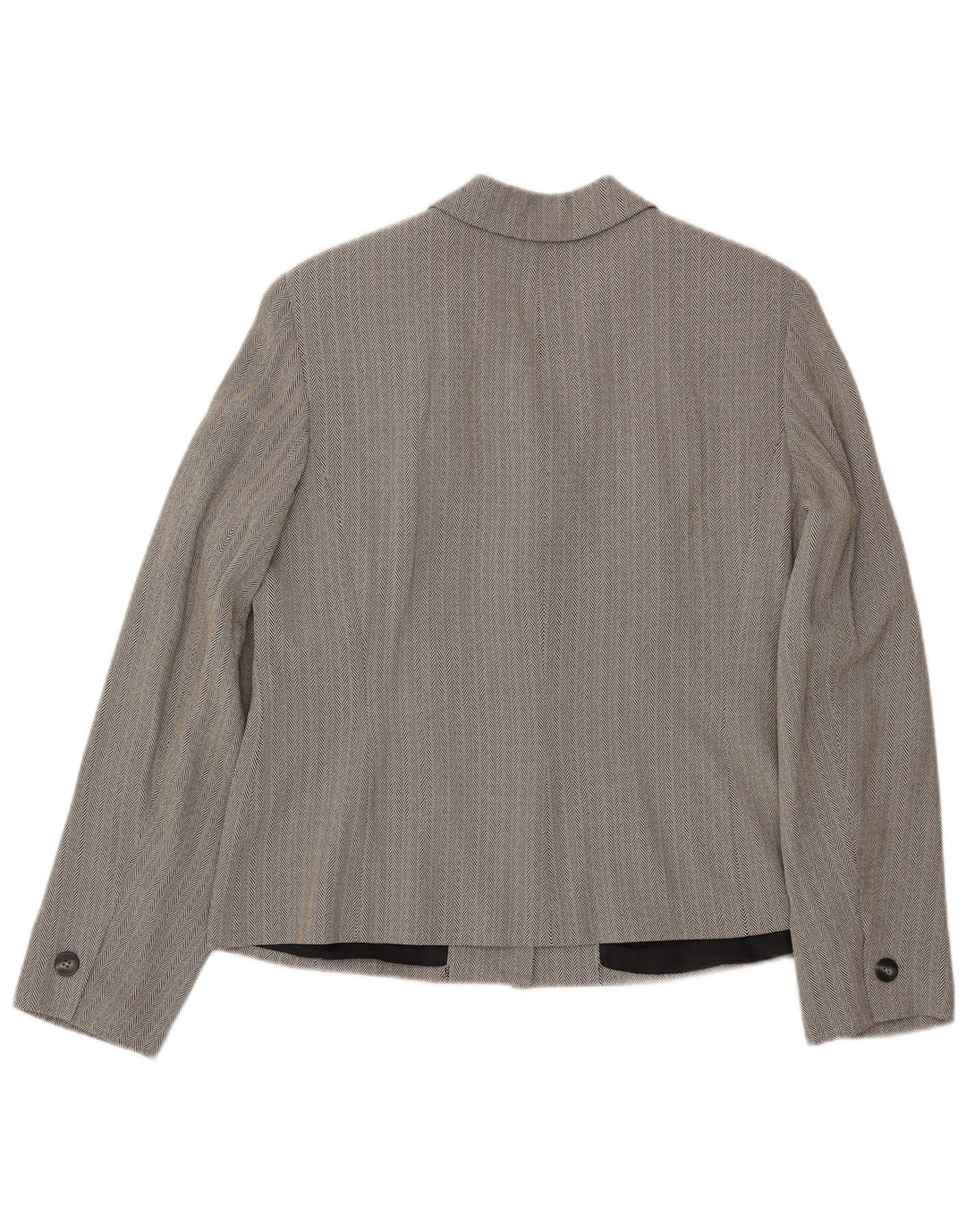 Talbots 2-teiliges Damen-Set mit 2 Knöpfen, UK 16, Größe L, W34, L30, graues Fischgrätenmuster