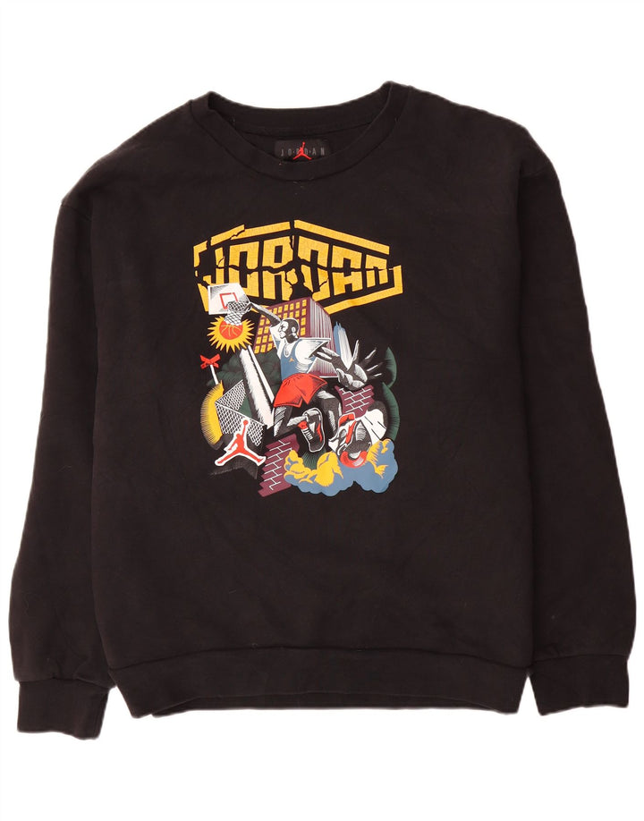Jordan Herren Grafik-Sweatshirt-Pullover XL aus schwarzer Baumwolle