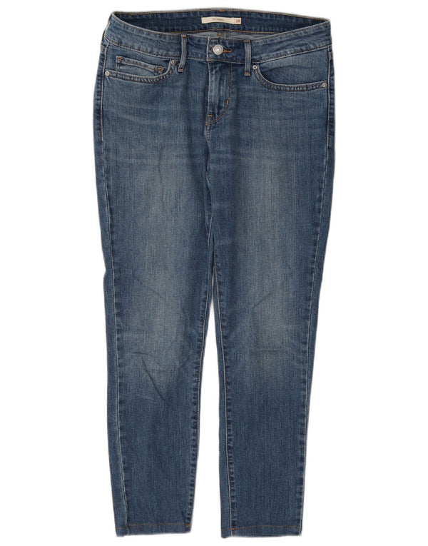 Levi's Womens 711 Skinny Jeans W28 L27 Blue Cotton