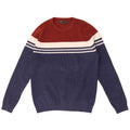 Marks & Spencer Herren-Pullover mit Rundhalsausschnitt, mittlerer Marineblau-Farbblock