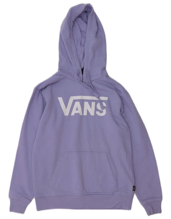 VANS Damen Übergroßer grafischer Kapuzenpullover UK 6 XS Lila Baumwolle