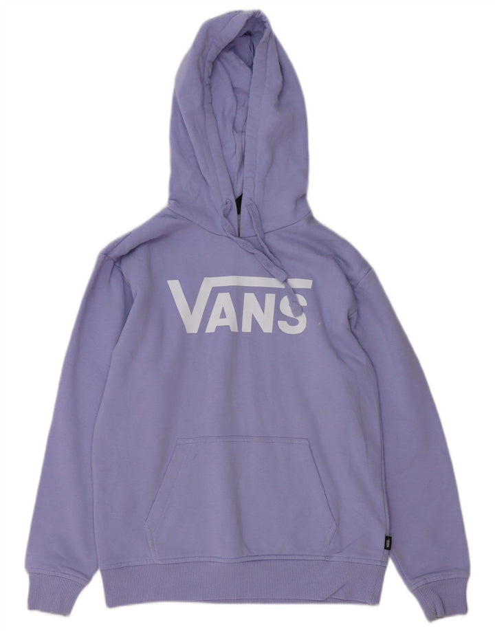 VANS Damen Übergroßer grafischer Kapuzenpullover UK 6 XS Lila Baumwolle