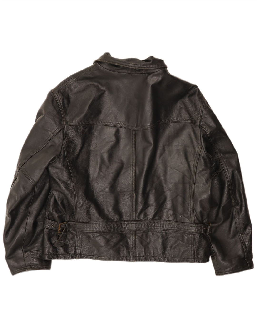 Vintage Herren Lederjacke UK 42 XL Schwarzes Leder