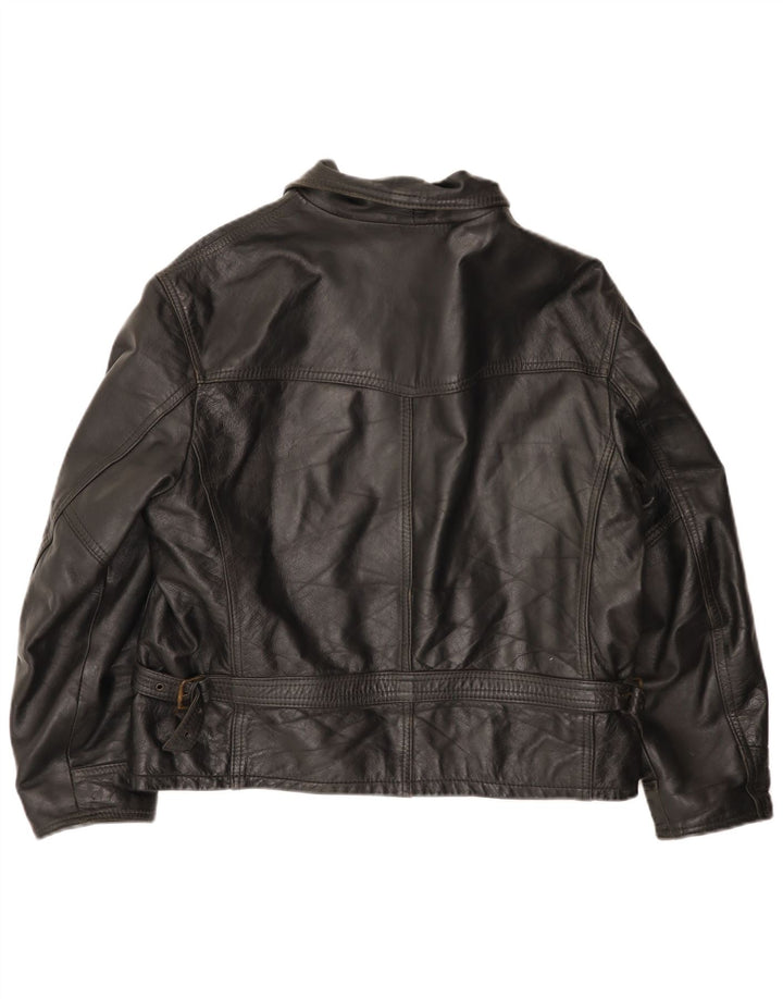 Vintage Herren Lederjacke UK 42 XL Schwarzes Leder