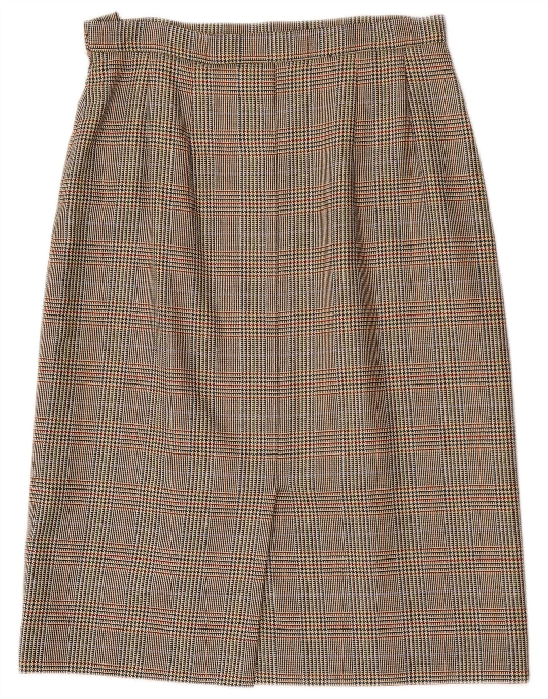 Gerader Rock für Damen von Aquascutum, W32, groß, brauner Hahnentrittmuster