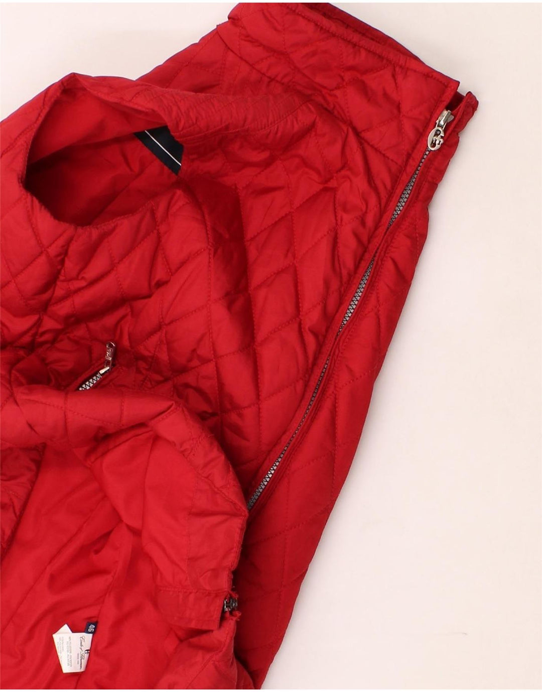 CONTE OF FLORENCE Womens Quilted Gilet IT 46 Large Red Polyester Vintage Conte of Florence and Second-Hand Conte of Florence from Messina Hembry 