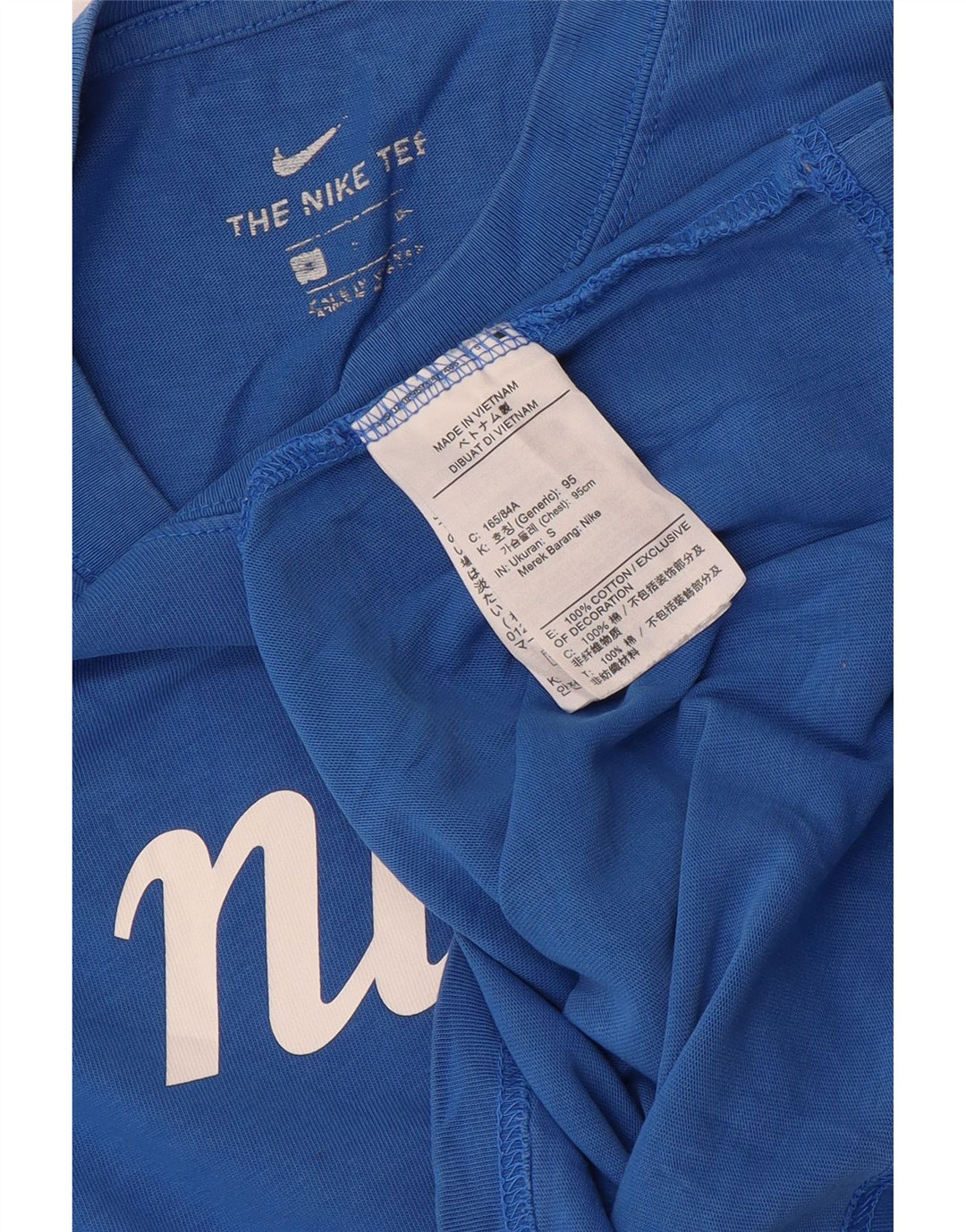 Nike Herren-T-Shirt mit Grafik, Größe S, Blau, Baumwolle