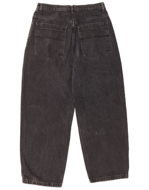 Topshop Damen Baggy Tapered Jeans W32 L30 Schwarz Polyester