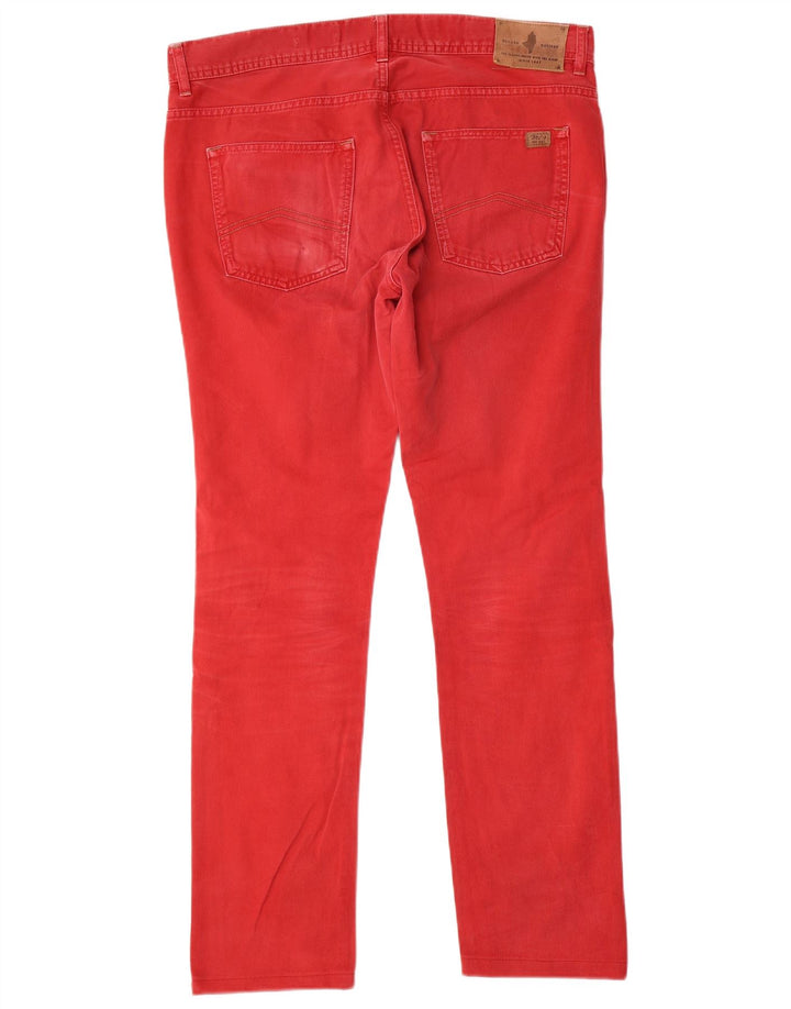 Marlboro Classics Herren-Jeans, reguläre Passform, gerade Passform, W34, L31, Rot