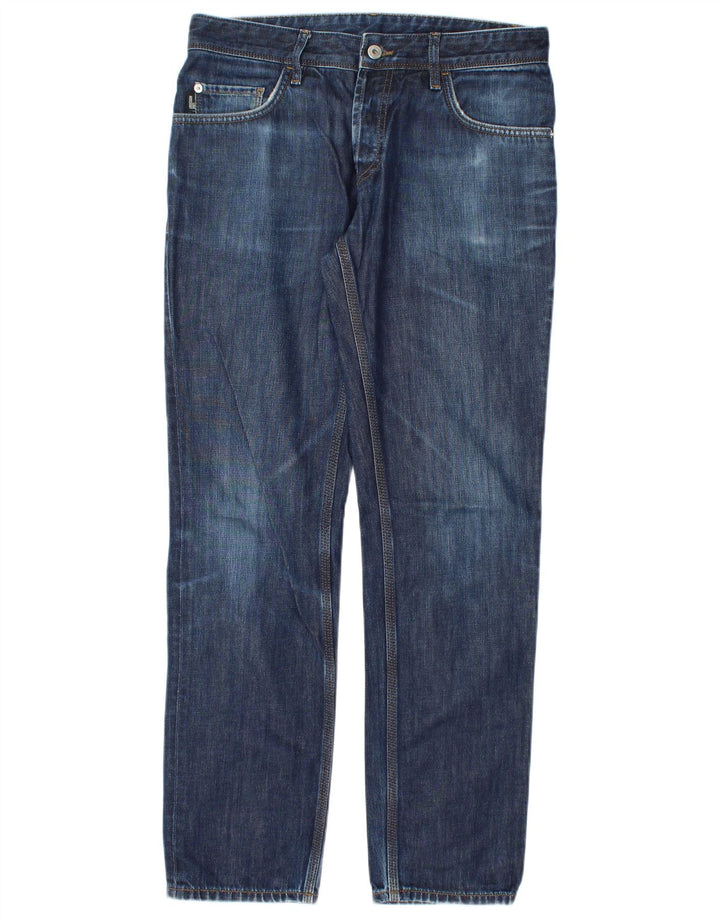 Moschino Herren Straight Jeans W32 L31 Blaue Baumwolle