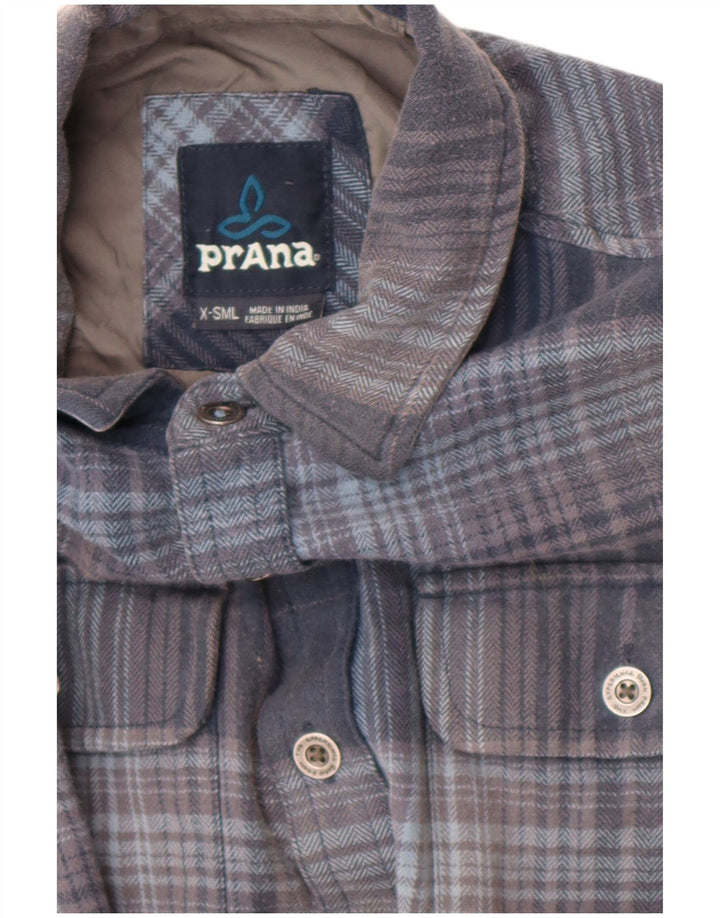 Prana Herren Lumberjack Flanellhemd XS Blau kariert