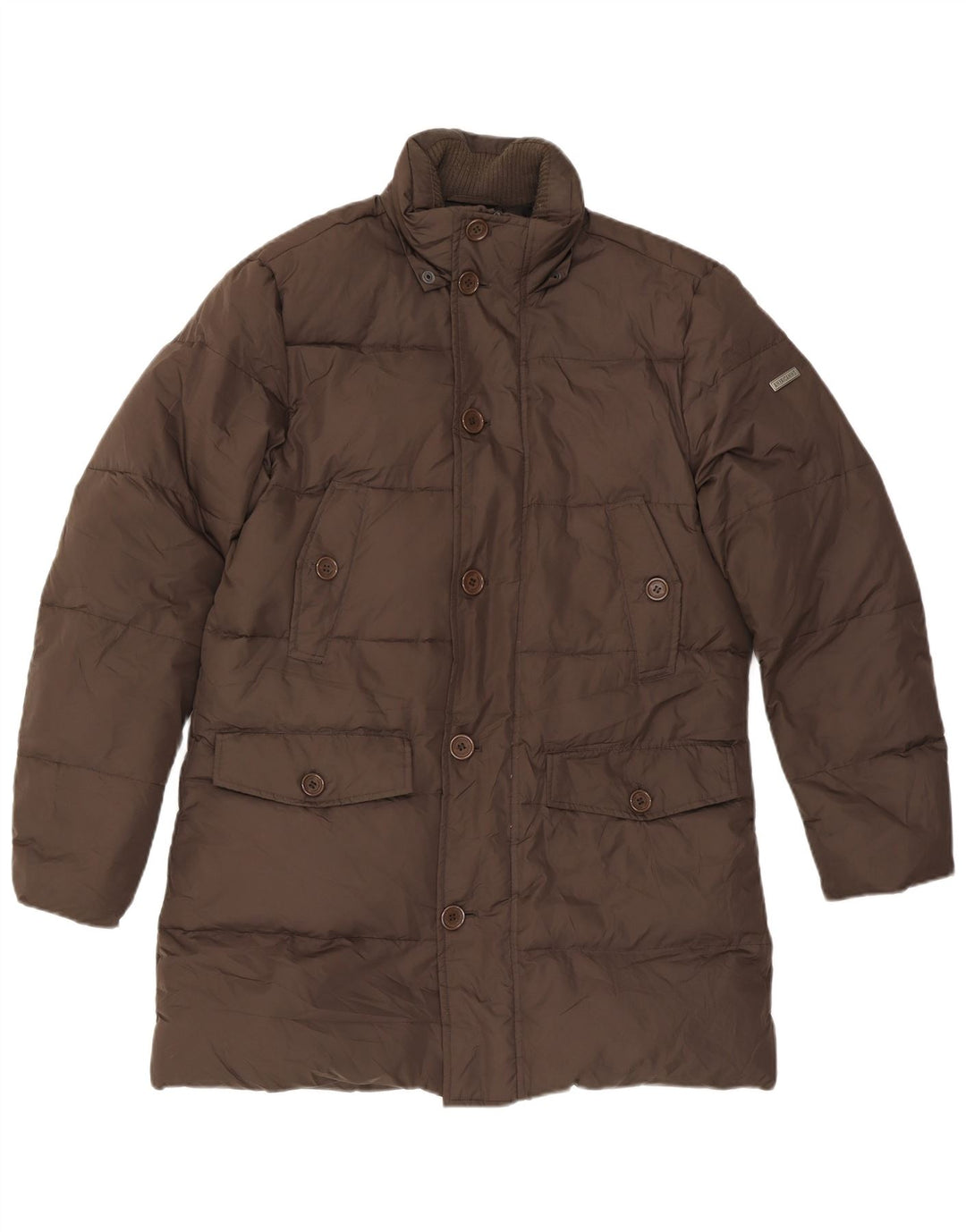 Americanino Wattierter Herrenmantel UK 38 Mittelbraunes Polyester