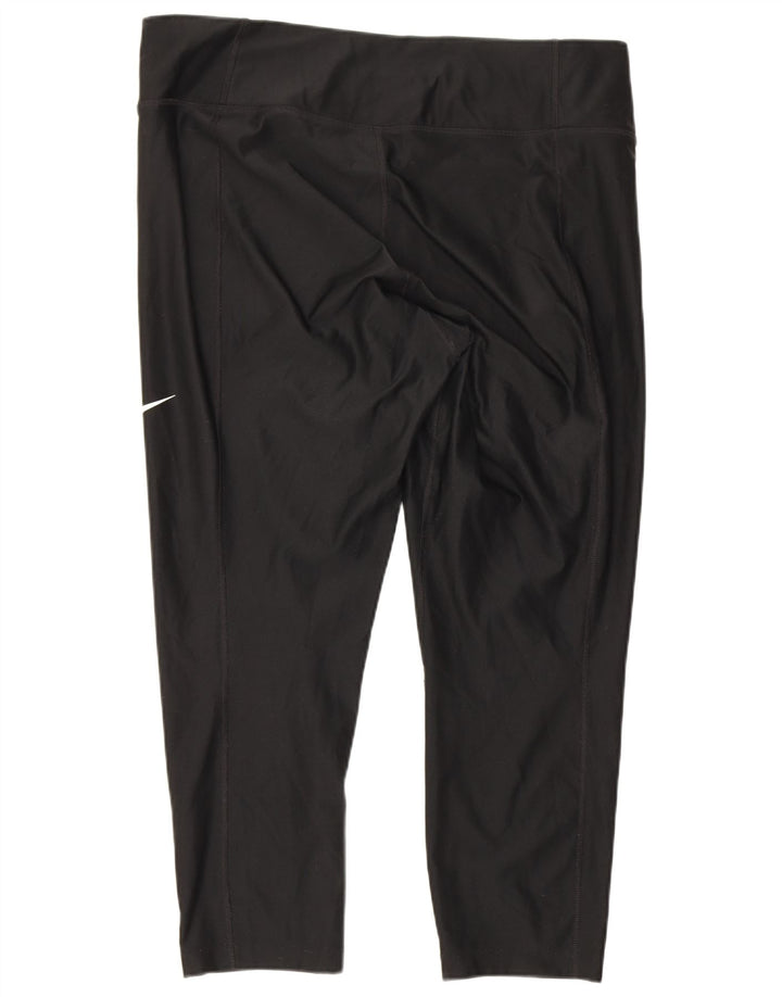 Nike Damen Dri Fit Capri Leggings UK 18 XL Schwarz