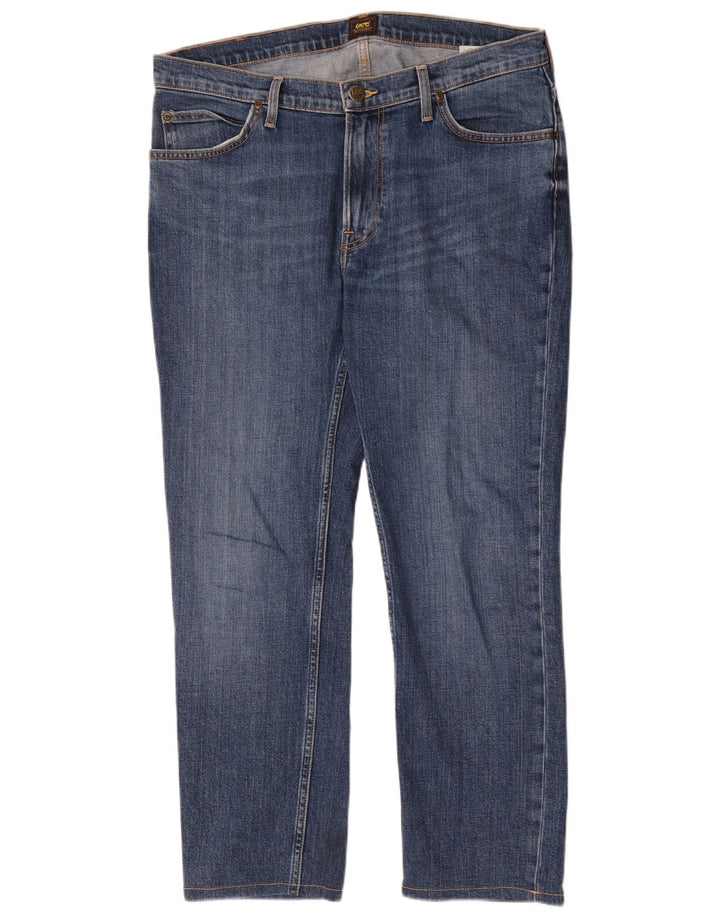 Lee Herren Rider Slim Jeans W34 L28 Blaue Baumwolle