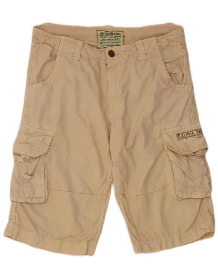 Alpha Industries Herren Cargoshorts W32 Medium Beige