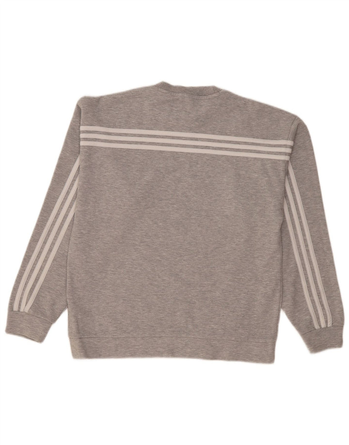 Adidas Herren Sweatshirt Pullover mittelgrau melierte Baumwolle