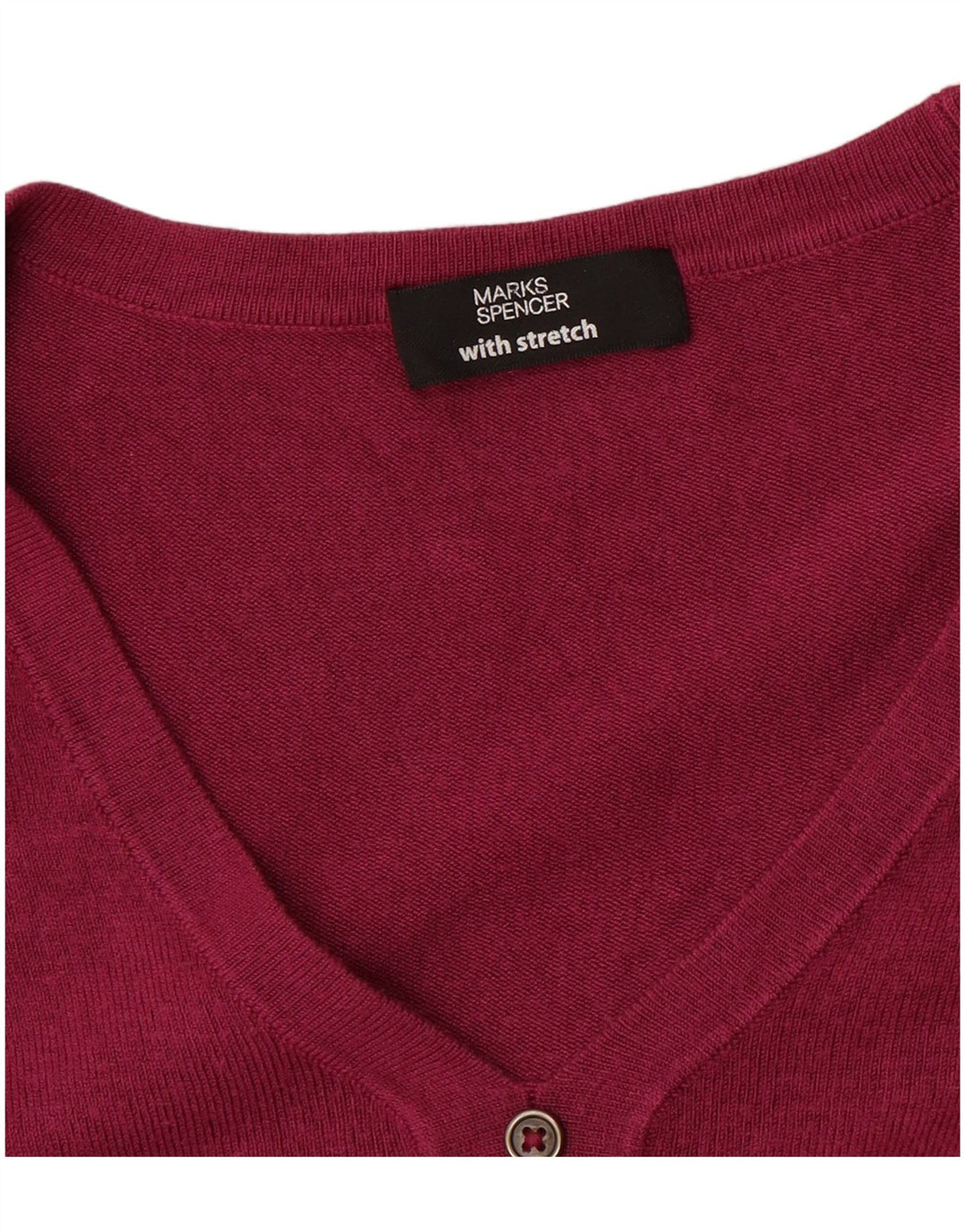 Marks & Spencer Damen-Pullover mit V-Ausschnitt, Gr. 14, Mittelrosa
