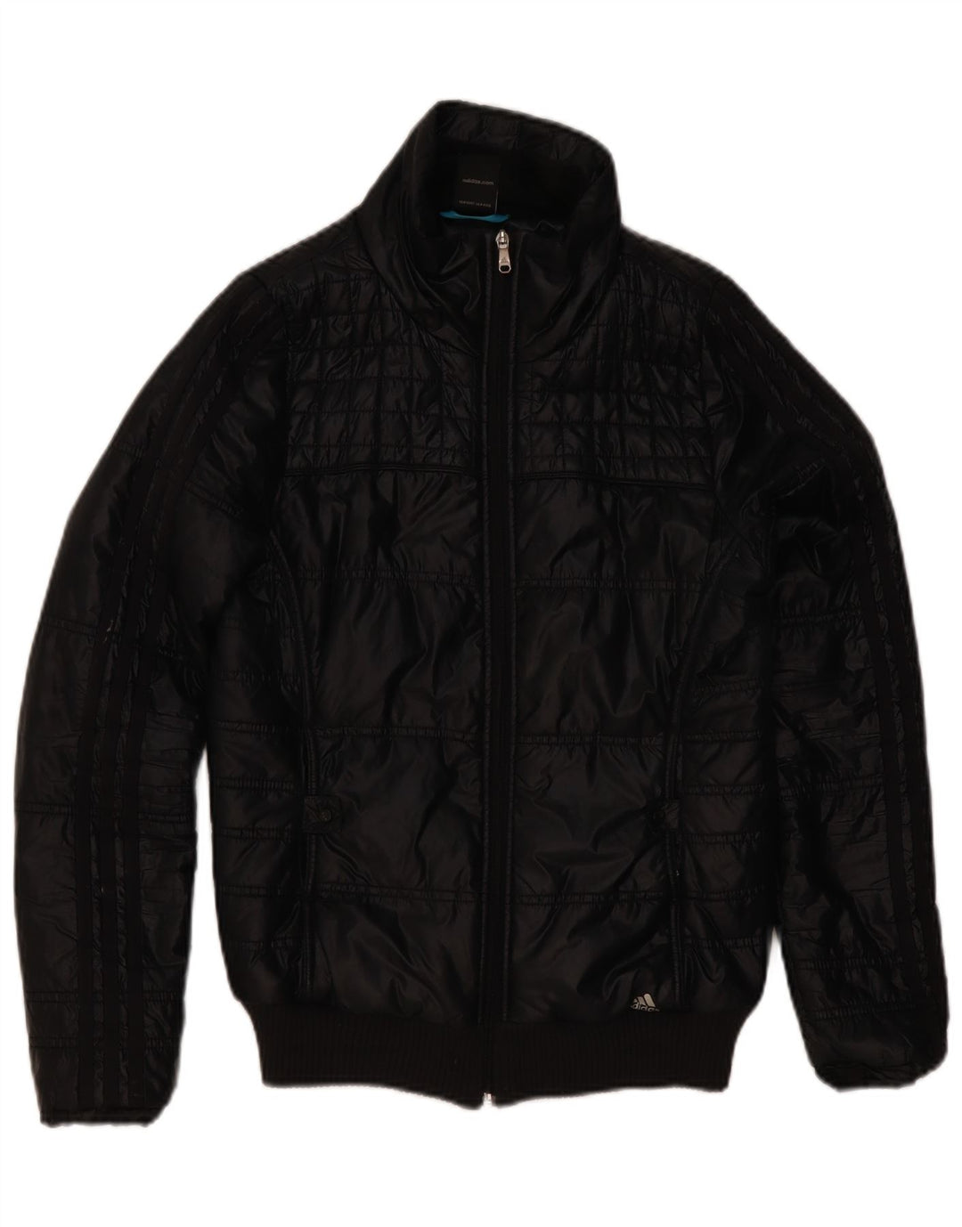 Adidas Damen Wattierte Jacke UK 12 Medium Schwarz Polyester