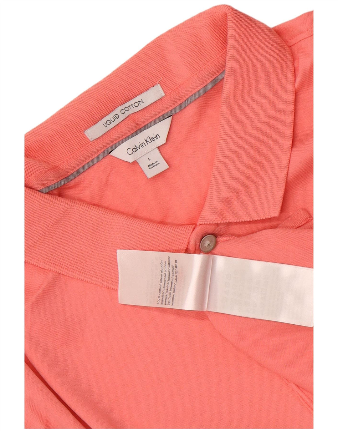 Calvin Klein Herren-Poloshirt, groß, rosa Baumwolle