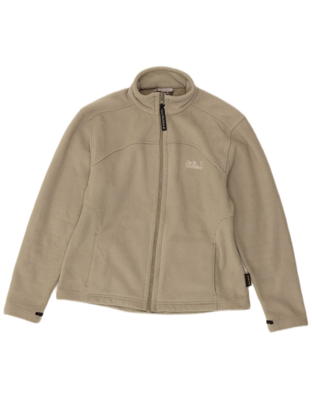 Jack Wolfskin Damen Graphic Fleecejacke UK 12 Mittelgraues Polyester