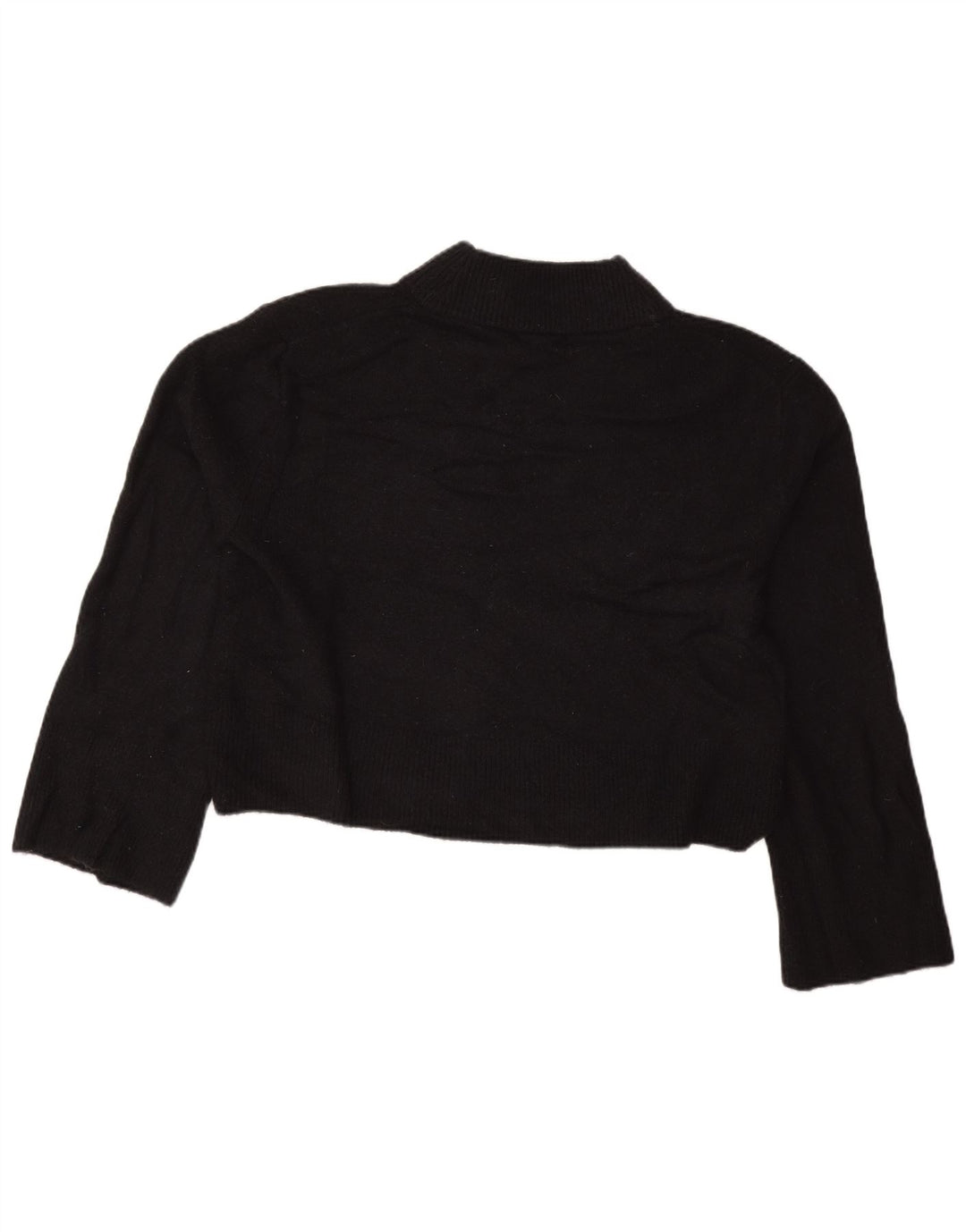 J. CREW Damen-Pullover, übergroß, kurz geschnitten, Rollkragenpullover, Gr. 10, Schwarz
