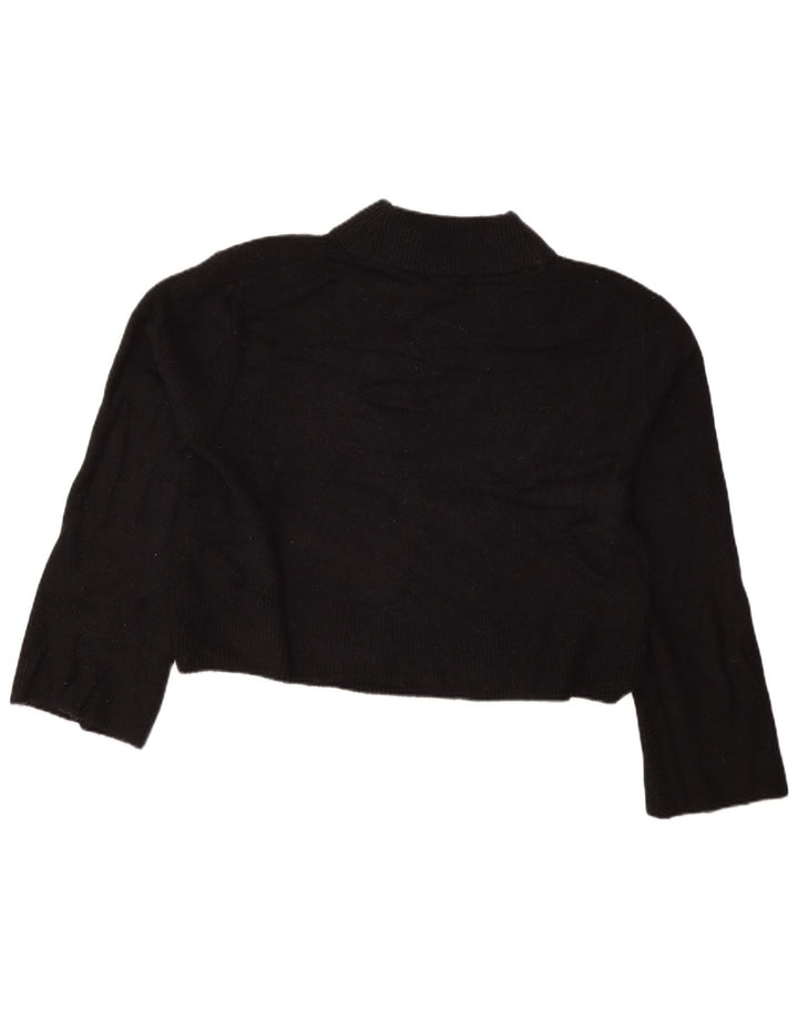 J. CREW Damen-Pullover, übergroß, kurz geschnitten, Rollkragenpullover, Gr. 10, Schwarz