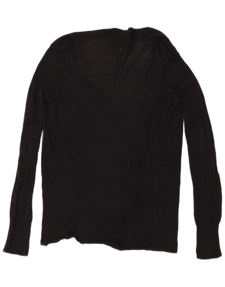 Offener Cardigan für Damen von Zara, UK 12, mittelschwarz, Baumwolle