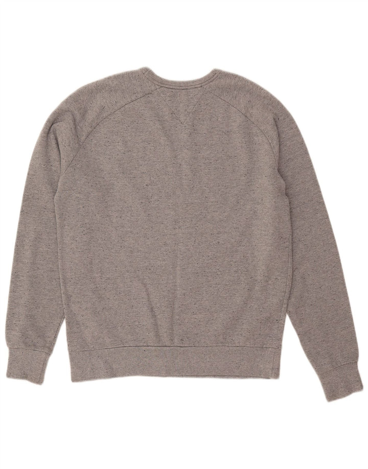 TOMMY HILFIGER Damen Vintage Fit Sweatshirt Pullover UK 16 Large Grau