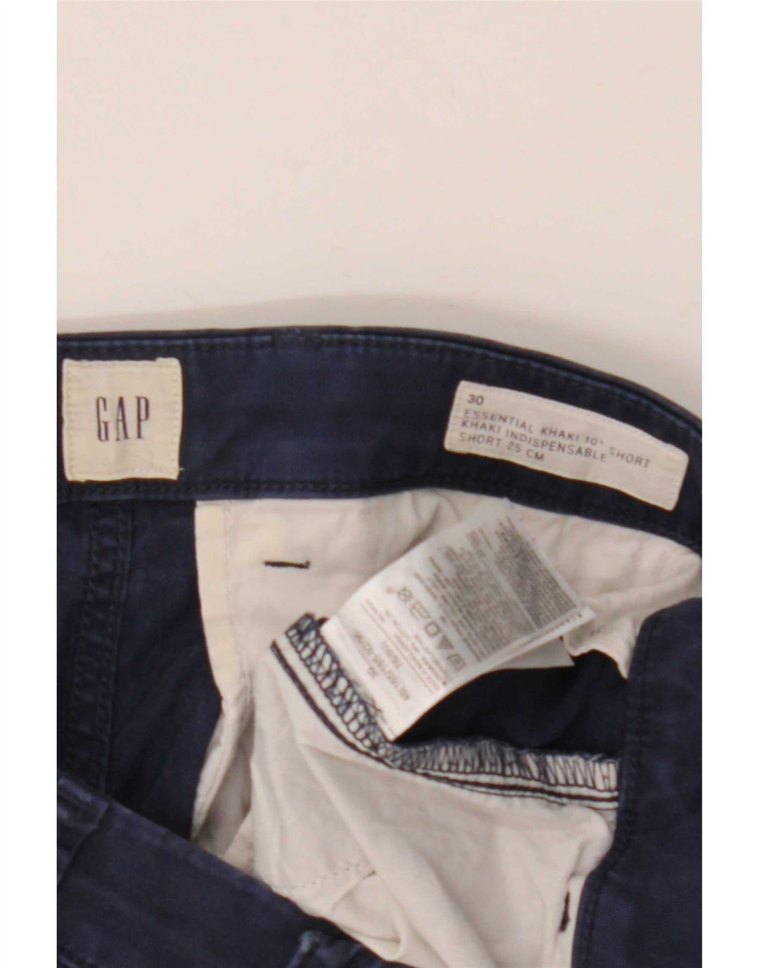 Gap Herren Khakis Chino Shorts Medium W30 Marineblau Baumwolle