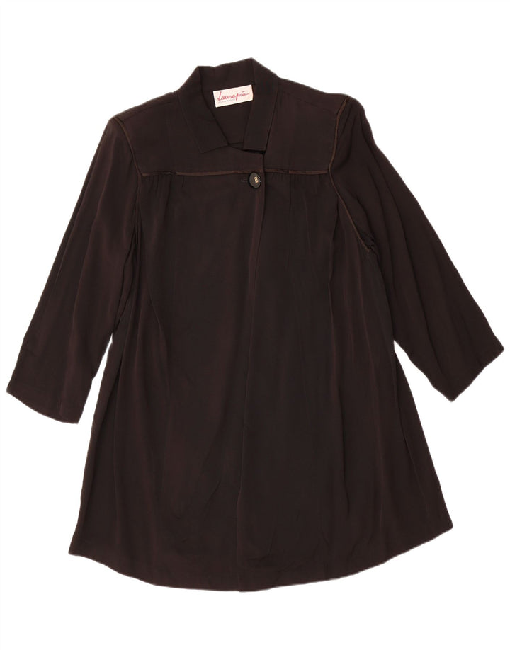 LAURA BIAGIOTTI Damen Mantel IT 46 Large Schwarz Acetat