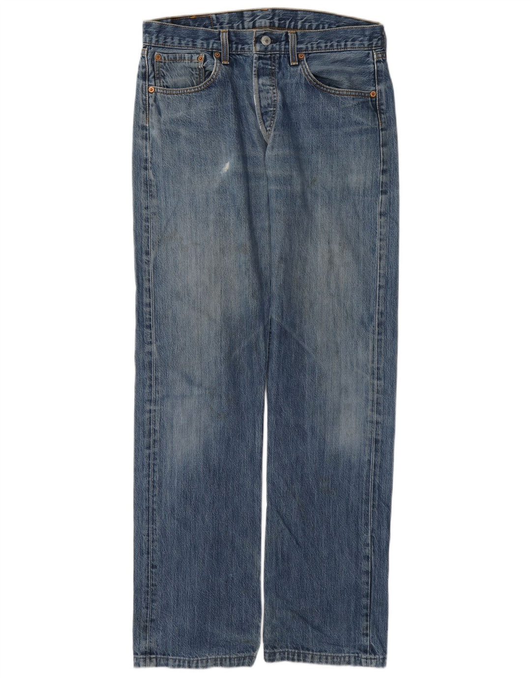 Levi's Herren 501 Straight Jeans W33 L36 Blaue Baumwolle