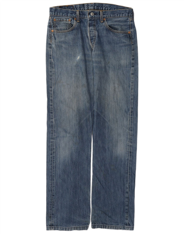 Levi's Herren 501 Straight Jeans W33 L36 Blaue Baumwolle