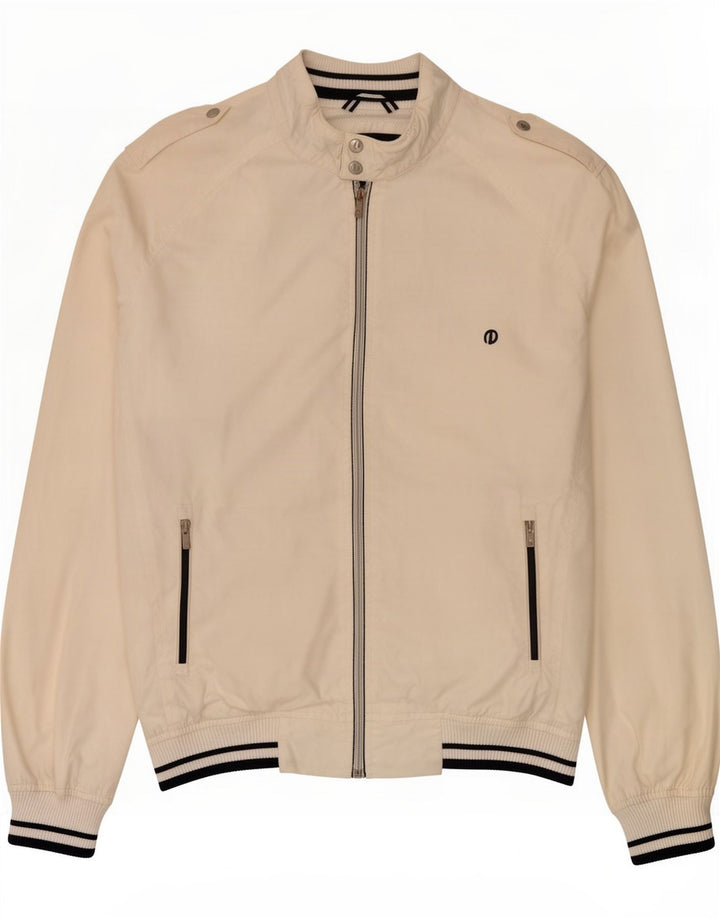 Jack & Jones Herren Bomberjacke UK 40 Large Weiß Polyester
