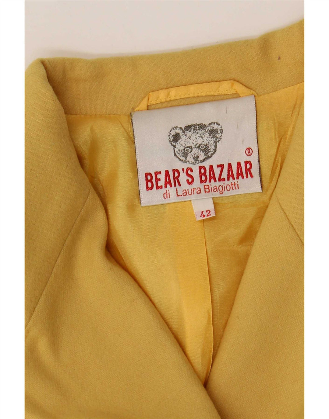 Laura Biagiotti Damen 2-Knopf-Blazerjacke IT 42 Mittelgelb