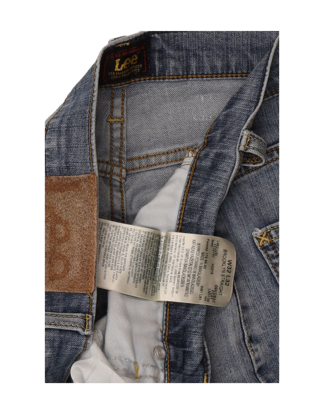 LEE Mens Brooklyn Straight Straight Jeans W32 L25 Blue Cotton Vintage Lee and Second-Hand Lee from Messina Hembry 