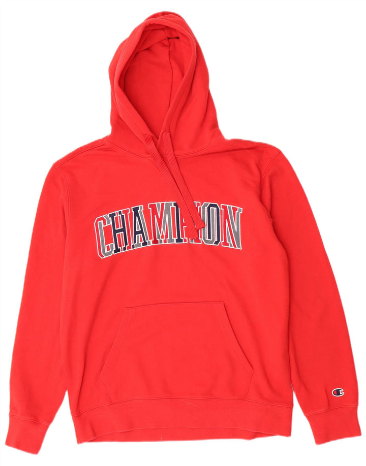 Champion Herren-Kapuzenpullover mit Grafik, mittelrote Baumwolle