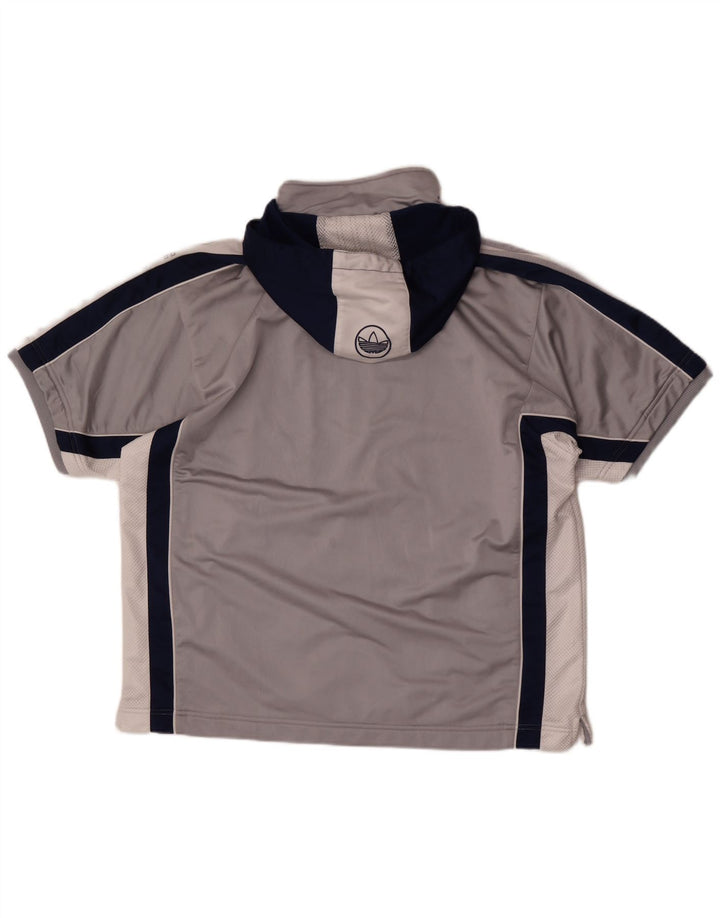 Adidas Herren-Trainingsanzugoberteil mit Grafik, UK 40/42, Mittelgrau, Farbblock