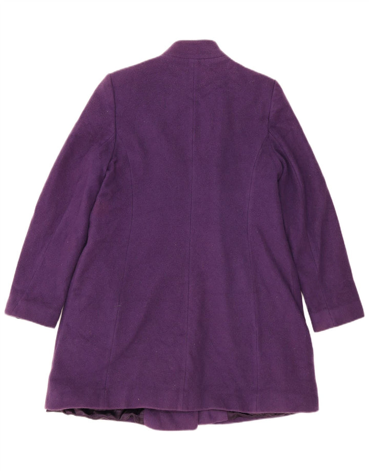 Hobbs Zweireihiger Damenmantel UK 16 Large Lila Wolle