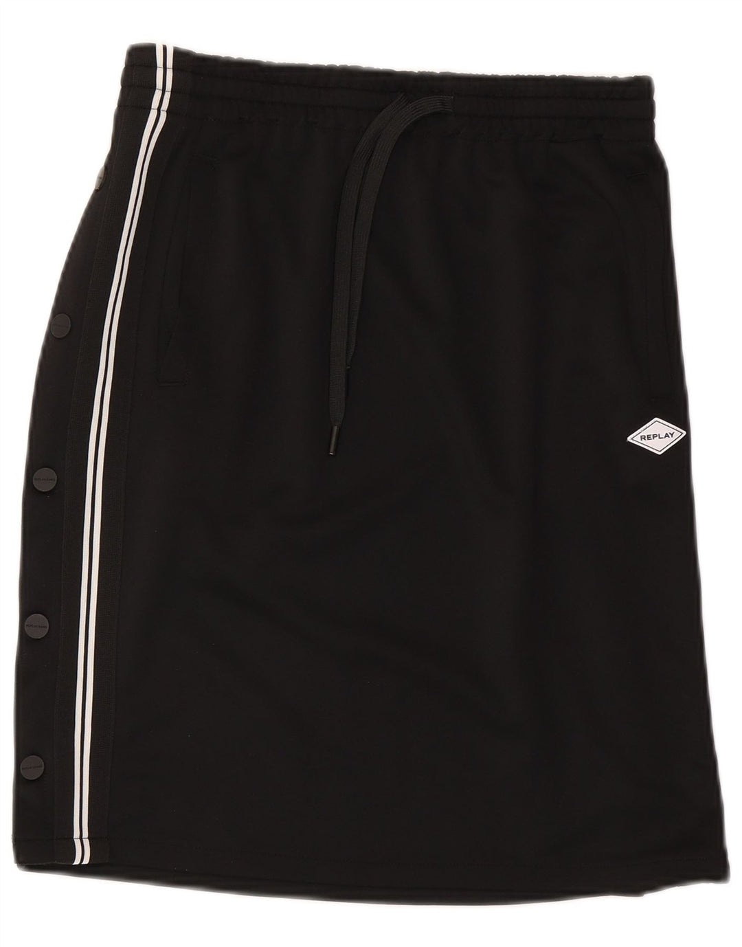 Replay Damen-Grafikrock, Größe S, W27, Schwarz, Polyester, Sport