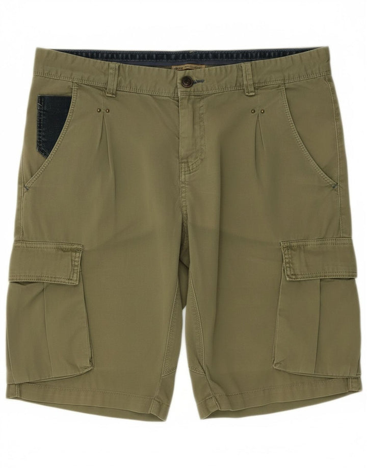 Yes Zee Herren Cargoshorts W33 Medium Khaki Baumwolle