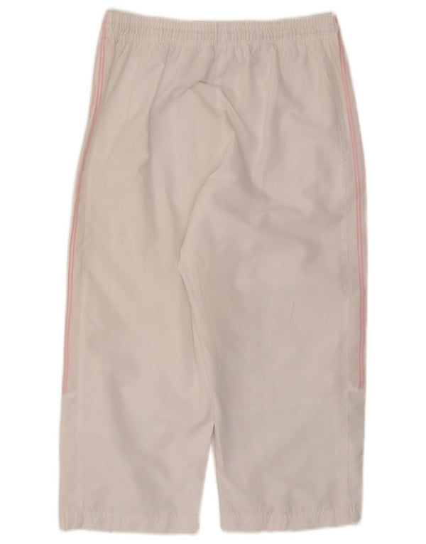 Adidas Damen Capri-Trainingshose, UK 12, Mittelweiß, Polyester