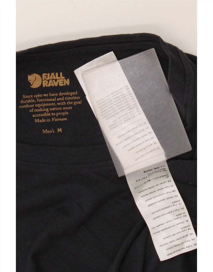 Fjall Raven Herren T-Shirt Top Medium Schwarz Baumwolle