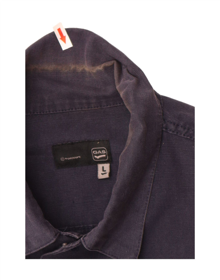 Gas Herren Bomberjacke UK 40 Große marineblaue Baumwolle