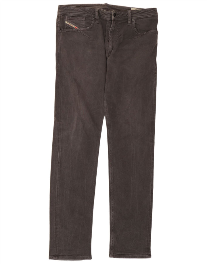 Diesel Herren Slim Jeans W36 L34 Graue Baumwolle