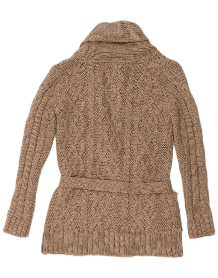 Zara Damen-Cardigan-Pullover UK 10 Small Graues Acryl