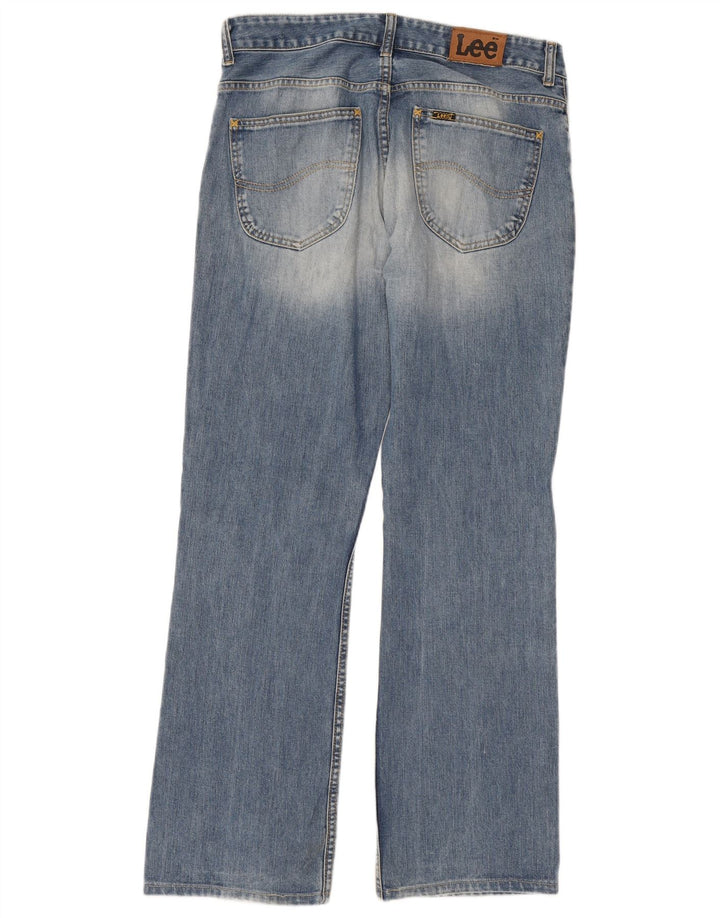 Lee Herren Straight Jeans W32 L33 Blaue Baumwolle