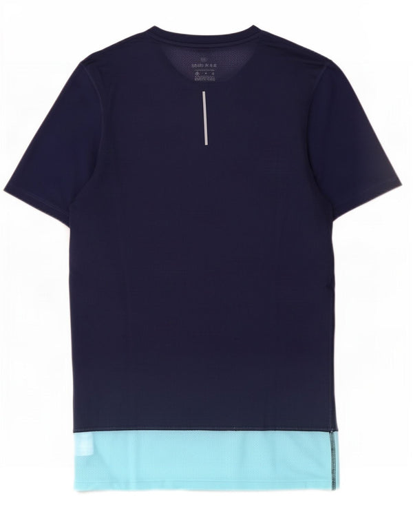 Nike Herren Dri Fit T-Shirt Top Small Marineblau Farbblock
