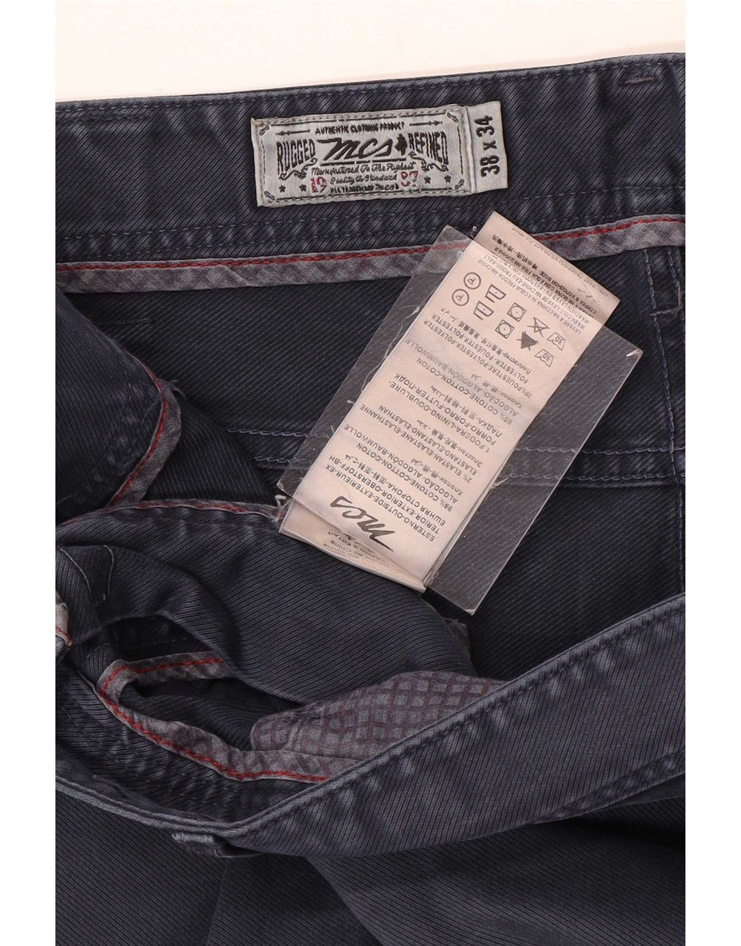 Marlboro Classics Herren Regular Tapered Jeans W38 L30 Marineblaue Baumwolle